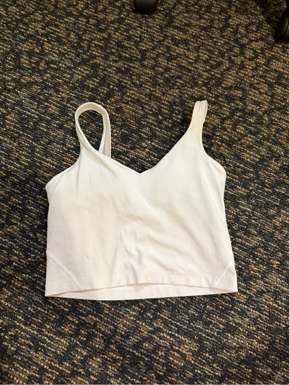lululemon athletica White Crop Tank Top